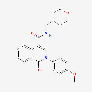 2-(4-methoxyphenyl)-1-oxo-N-(tetrahydro-2H-pyran-4-ylmethyl)-1,2-dihydro-4-isoquinolinecarboxamide