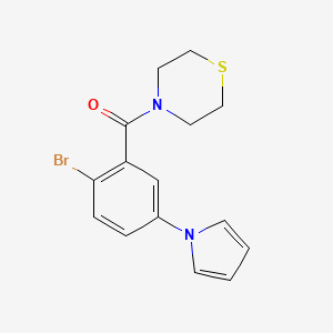 molecular formula C15H15BrN2OS B11142349 4-[2-bromo-5-(1H-pyrrol-1-yl)benzoyl]thiomorpholine 