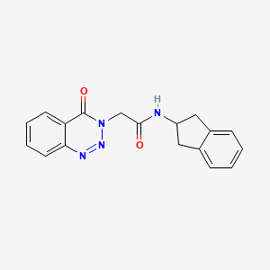 N-(2,3-dihydro-1H-inden-2-yl)-2-(4-oxo-1,2,3-benzotriazin-3(4H)-yl)acetamide