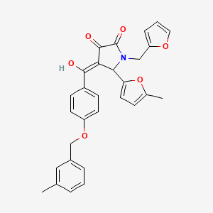 1-(furan-2-ylmethyl)-3-hydroxy-4-({4-[(3-methylbenzyl)oxy]phenyl}carbonyl)-5-(5-methylfuran-2-yl)-1,5-dihydro-2H-pyrrol-2-one