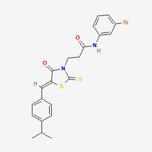 N-(3-bromophenyl)-3-{(5Z)-4-oxo-5-[4-(propan-2-yl)benzylidene]-2-thioxo-1,3-thiazolidin-3-yl}propanamide