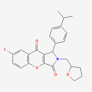 7-Fluoro-1-[4-(propan-2-yl)phenyl]-2-(tetrahydrofuran-2-ylmethyl)-1,2-dihydrochromeno[2,3-c]pyrrole-3,9-dione