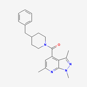 (4-benzylpiperidino)(1,3,6-trimethyl-1H-pyrazolo[3,4-b]pyridin-4-yl)methanone