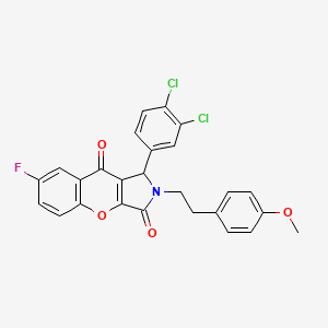 1-(3,4-Dichlorophenyl)-7-fluoro-2-[2-(4-methoxyphenyl)ethyl]-1,2-dihydrochromeno[2,3-c]pyrrole-3,9-dione