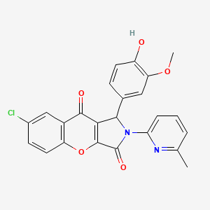 7-Chloro-1-(4-hydroxy-3-methoxyphenyl)-2-(6-methylpyridin-2-yl)-1,2-dihydrochromeno[2,3-c]pyrrole-3,9-dione