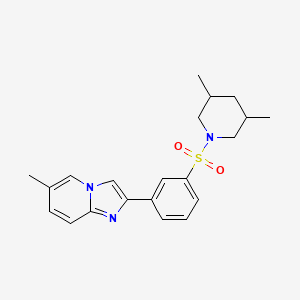 2-{3-[(3,5-Dimethylpiperidino)sulfonyl]phenyl}-6-methylimidazo[1,2-a]pyridine