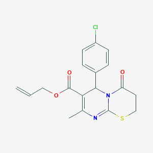 prop-2-en-1-yl 6-(4-chlorophenyl)-8-methyl-4-oxo-3,4-dihydro-2H,6H-pyrimido[2,1-b][1,3]thiazine-7-carboxylate