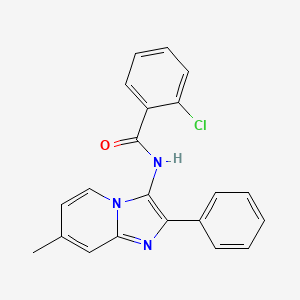 2-Chloro-N-{7-methyl-2-phenylimidazo[1,2-A]pyridin-3-YL}benzamide