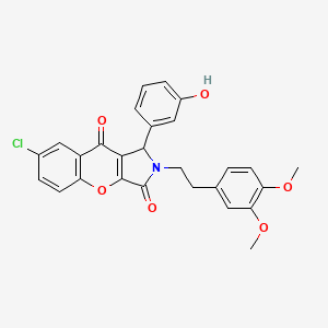 7-Chloro-2-[2-(3,4-dimethoxyphenyl)ethyl]-1-(3-hydroxyphenyl)-1,2-dihydrochromeno[2,3-c]pyrrole-3,9-dione