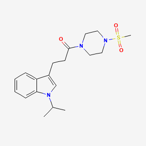 3-(1-isopropyl-1H-indol-3-yl)-1-[4-(methylsulfonyl)piperazino]-1-propanone