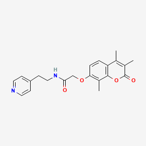 N-[2-(4-pyridyl)ethyl]-2-[(3,4,8-trimethyl-2-oxo-2H-chromen-7-yl)oxy]acetamide