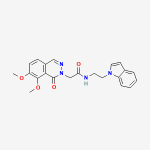 2-[7,8-dimethoxy-1-oxo-2(1H)-phthalazinyl]-N-[2-(1H-indol-1-yl)ethyl]acetamide