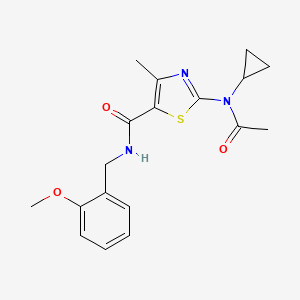 2-[acetyl(cyclopropyl)amino]-N-(2-methoxybenzyl)-4-methyl-1,3-thiazole-5-carboxamide