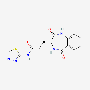 3-[(3R)-2-hydroxy-5-oxo-4,5-dihydro-3H-1,4-benzodiazepin-3-yl]-N-(1,3,4-thiadiazol-2-yl)propanamide