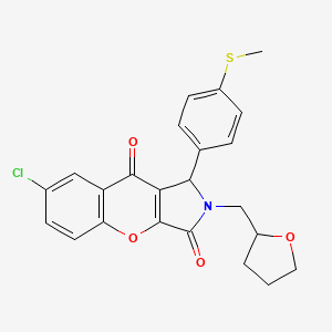 7-Chloro-1-[4-(methylsulfanyl)phenyl]-2-(tetrahydrofuran-2-ylmethyl)-1,2-dihydrochromeno[2,3-c]pyrrole-3,9-dione