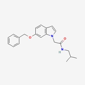 molecular formula C21H24N2O2 B11142498 2-[6-(benzyloxy)-1H-indol-1-yl]-N-(2-methylpropyl)acetamide 