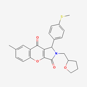 7-Methyl-1-[4-(methylsulfanyl)phenyl]-2-(tetrahydrofuran-2-ylmethyl)-1,2-dihydrochromeno[2,3-c]pyrrole-3,9-dione