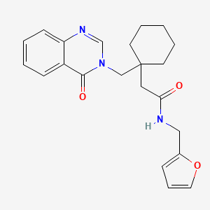 N-(2-furylmethyl)-2-(1-{[4-oxo-3(4H)-quinazolinyl]methyl}cyclohexyl)acetamide