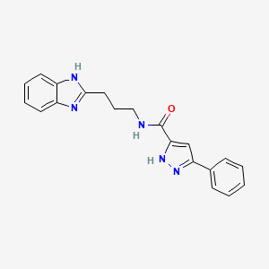 N-[3-(1H-benzimidazol-2-yl)propyl]-5-phenyl-1H-pyrazole-3-carboxamide