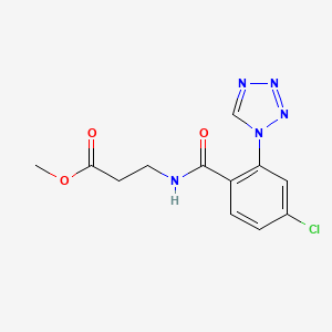 methyl N-[4-chloro-2-(1H-tetrazol-1-yl)benzoyl]-beta-alaninate