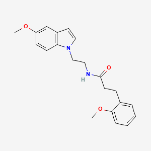 N-[2-(5-methoxy-1H-indol-1-yl)ethyl]-3-(2-methoxyphenyl)propanamide