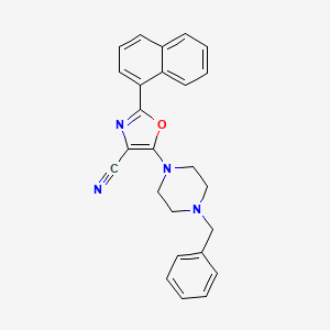 5-(4-Benzylpiperazin-1-yl)-2-(naphthalen-1-yl)-1,3-oxazole-4-carbonitrile