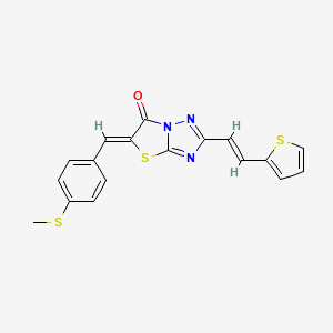 (5Z)-5-[4-(methylsulfanyl)benzylidene]-2-[(E)-2-(thiophen-2-yl)ethenyl][1,3]thiazolo[3,2-b][1,2,4]triazol-6(5H)-one