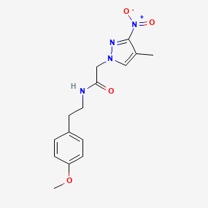 N-[2-(4-methoxyphenyl)ethyl]-2-(4-methyl-3-nitro-1H-pyrazol-1-yl)acetamide