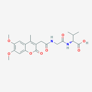 molecular formula C21H26N2O8 B11142615 N-[(6,7-dimethoxy-4-methyl-2-oxo-2H-chromen-3-yl)acetyl]glycyl-D-valine 