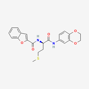 N-[(2R)-1-(2,3-dihydro-1,4-benzodioxin-6-ylamino)-4-(methylsulfanyl)-1-oxobutan-2-yl]-1-benzofuran-2-carboxamide