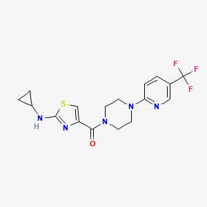 [2-(Cyclopropylamino)-1,3-thiazol-4-yl]{4-[5-(trifluoromethyl)-2-pyridyl]piperazino}methanone