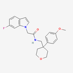 2-(6-fluoro-1H-indol-1-yl)-N-{[4-(4-methoxyphenyl)tetrahydro-2H-pyran-4-yl]methyl}acetamide