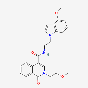 2-(2-methoxyethyl)-N-[2-(4-methoxy-1H-indol-1-yl)ethyl]-1-oxo-1,2-dihydro-4-isoquinolinecarboxamide