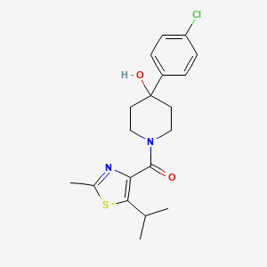 [4-(4-Chlorophenyl)-4-hydroxypiperidino](5-isopropyl-2-methyl-1,3-thiazol-4-yl)methanone