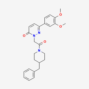 2-[2-(4-benzylpiperidino)-2-oxoethyl]-6-(3,4-dimethoxyphenyl)-3(2H)-pyridazinone