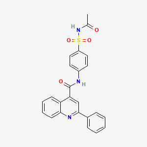 molecular formula C24H19N3O4S B11142676 N-[4-(acetylsulfamoyl)phenyl]-2-phenylquinoline-4-carboxamide 