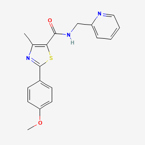 2-(4-methoxyphenyl)-4-methyl-N-(pyridin-2-ylmethyl)-1,3-thiazole-5-carboxamide