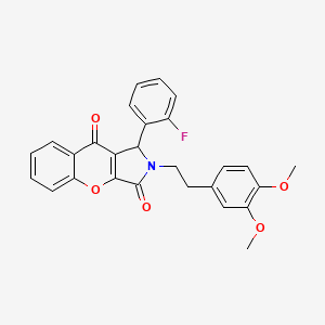 2-[2-(3,4-Dimethoxyphenyl)ethyl]-1-(2-fluorophenyl)-1,2-dihydrochromeno[2,3-c]pyrrole-3,9-dione