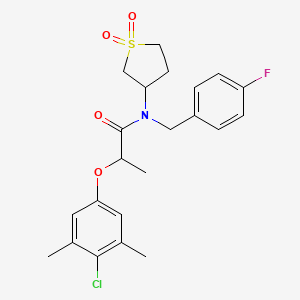 2-(4-chloro-3,5-dimethylphenoxy)-N-(1,1-dioxidotetrahydrothiophen-3-yl)-N-(4-fluorobenzyl)propanamide