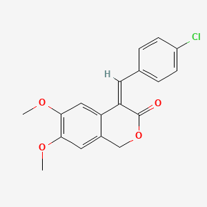 (4Z)-4-[(4-chlorophenyl)methylidene]-6,7-dimethoxy-1H-isochromen-3-one