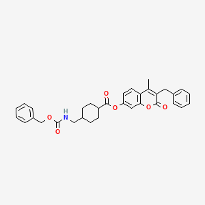 3-benzyl-4-methyl-2-oxo-2H-chromen-7-yl trans-4-({[(benzyloxy)carbonyl]amino}methyl)cyclohexanecarboxylate