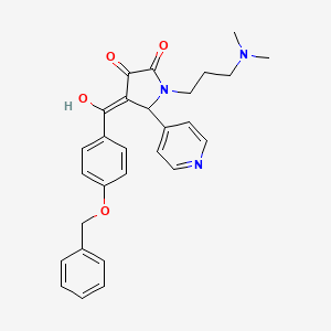 4-{[4-(benzyloxy)phenyl]carbonyl}-1-[3-(dimethylamino)propyl]-3-hydroxy-5-(pyridin-4-yl)-1,5-dihydro-2H-pyrrol-2-one