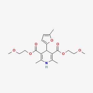 Bis(2-methoxyethyl) 2,6-dimethyl-4-(5-methylfuran-2-yl)-1,4-dihydropyridine-3,5-dicarboxylate