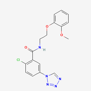 2-chloro-N-[2-(2-methoxyphenoxy)ethyl]-5-(1H-1,2,3,4-tetraazol-1-yl)benzamide