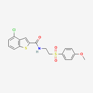 4-chloro-N-{2-[(4-methoxyphenyl)sulfonyl]ethyl}-1-benzothiophene-2-carboxamide