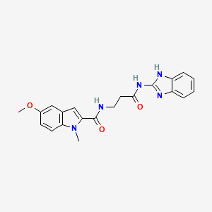 N~2~-[3-(1H-1,3-benzimidazol-2-ylamino)-3-oxopropyl]-5-methoxy-1-methyl-1H-indole-2-carboxamide