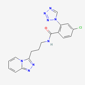 4-chloro-2-(1H-1,2,3,4-tetraazol-1-yl)-N-(3-[1,2,4]triazolo[4,3-a]pyridin-3-ylpropyl)benzamide