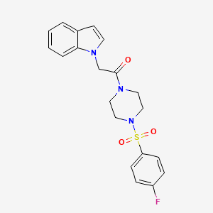 1-(2-{4-[(4-fluorophenyl)sulfonyl]-1-piperazinyl}-2-oxoethyl)-1H-indole