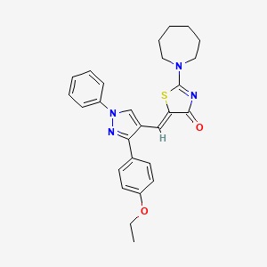 (5Z)-2-(azepan-1-yl)-5-{[3-(4-ethoxyphenyl)-1-phenyl-1H-pyrazol-4-yl]methylidene}-1,3-thiazol-4(5H)-one