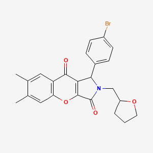 1-(4-Bromophenyl)-6,7-dimethyl-2-(tetrahydrofuran-2-ylmethyl)-1,2-dihydrochromeno[2,3-c]pyrrole-3,9-dione